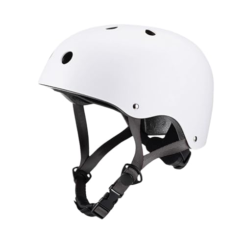 Folpus Skateboard Helm Fahrrad Helm Fahrrad Belüftung Zubehör Abnehmbare Liner Fahrrad Helm für Rennrad Reiten Mountainbike, White L von Folpus