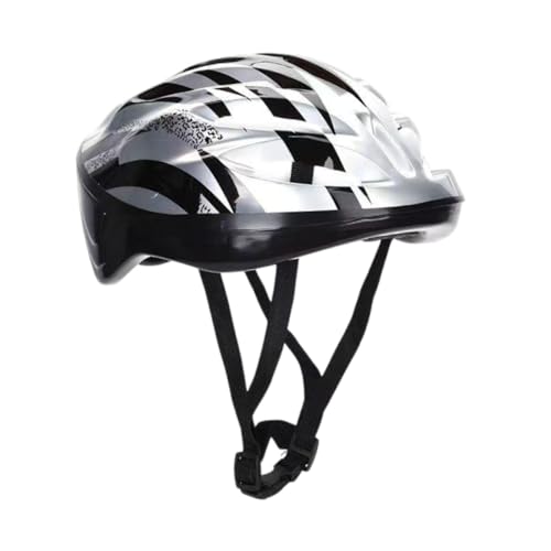 Folpus Skateboardhelm, Rollschuhhelm, Sporthelm, Leichter Fahrradhelm, Fahrradhelm zum Inlineskaten, Radfahren, Silber von Folpus