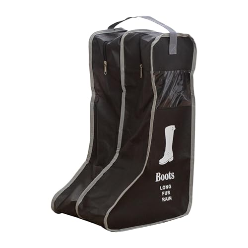 Folpus Tragbare Aufbewahrungstasche für Stiefel, Schutztasche, modische, vielseitige Tasche, Schuhtasche mit Reißverschluss, Tragetasche für Stiefel zum, 28cmx25cmx46cm Schwarz von Folpus