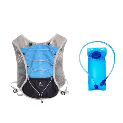 Folpus Trinkrucksack Trinkrucksack mit 2L Trinkblasenweste für Erwachsene Rucksack Wassertagesrucksack für Rucksackreisen Radfahren, Blau von Folpus