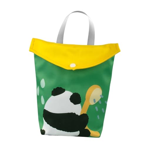 Folpus Windeltasche aus Babystoff, Windel-Organizer-Tasche, Sporttasche, Wiederverwendbare, waschbare, Wasserabweisende Windeltasche für unterwegs mit, Panda 20x25cm von Folpus