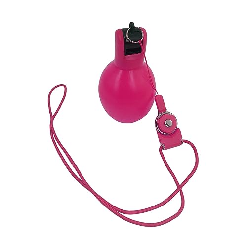 Fonowx Pfeife Sport Handpfeife, Sportpfeife mit Umhängeband, Trillerpfeife für Trainer, Schiedsrichter Pfeife, Hand Squeeze Whistles für Schiedsrichter, Sportlehrer, Hundetrainer, Rosa von Fonowx