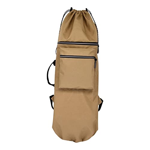 Fonowx Skateboard-Rucksack-Tasche, Skateboard-Tasche, faltbar, wasserdicht, Tasche, Skiboard-Handtasche, Longboard-Tragetasche für Reisezubehör, Penny Board, Khaki 84cmx32cm von Fonowx