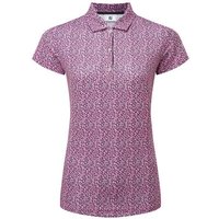 FootJoy Animal Print Cap Sleeve Shirt Halbarm Polo pink von FootJoy