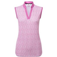 FootJoy Animal Print Open Placket ohne Arm Polo pink FootJoy Animal Print Open Placket ohne Arm Polo pink von FootJoy