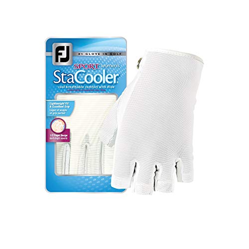 FootJoy Damen StaCooler Sport Golf-Handschuhe, Weiß, Large FootJoy Damen StaCooler Sport Golf-Handschuhe, Weiß, Large von FootJoy