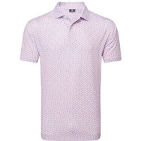 FootJoy Floral Sketch Print Lisle Halbarm Polo pink von FootJoy