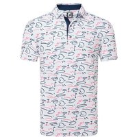 FootJoy Golf Course Doodle Halbarm Polo weiß von FootJoy