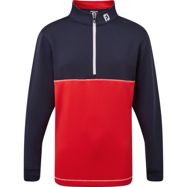 FootJoy Layer Colour Block Chill-Out 12-Zip navyrot von FootJoy