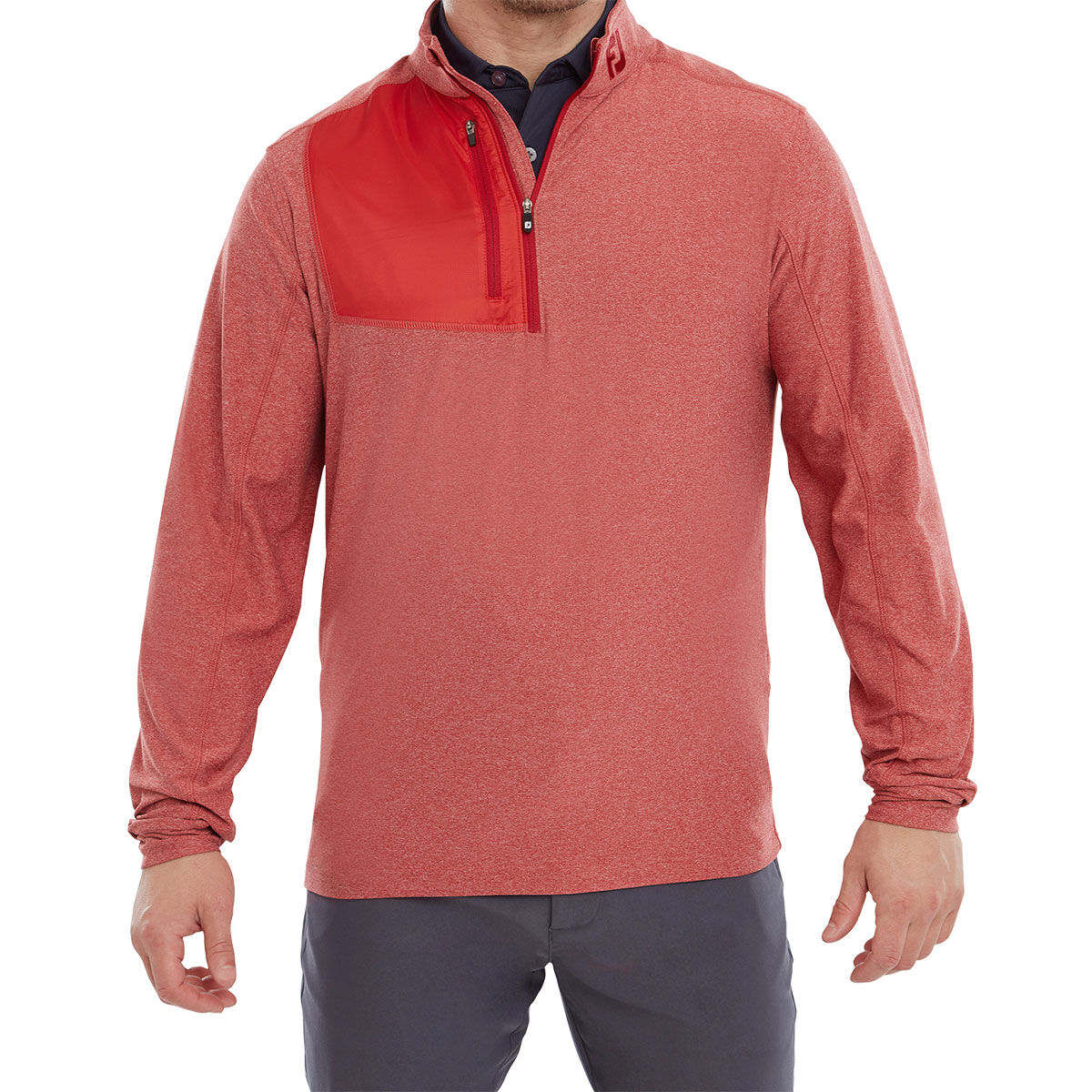 FootJoy Men's Red Heather Chill-Out XP Golf Midlayer, Size: XL | American Golf von FootJoy