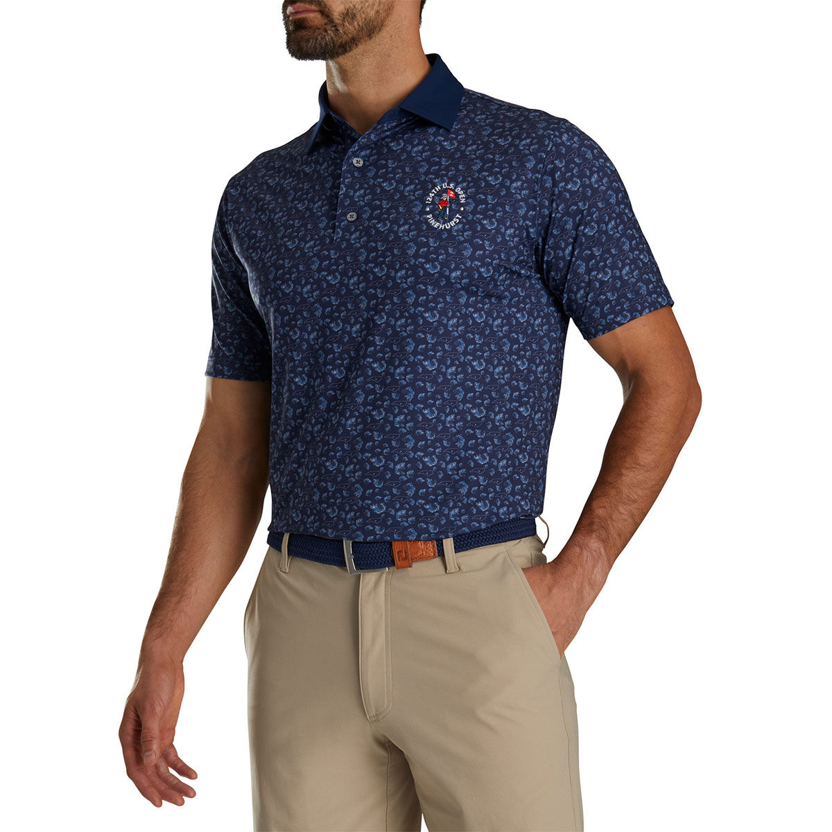 FootJoy Men's Pinecone US Open Golf Polo Shirt, Mens, Navy, Xl | American Golf von FootJoy