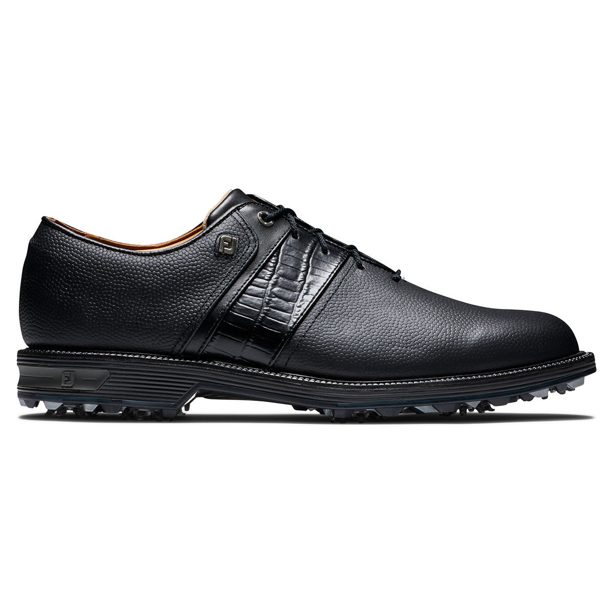 FootJoy Men's Premiere Packard Waterproof Spiked Golf Shoes, Mens, Black, 8, Regular | American Golf von FootJoy