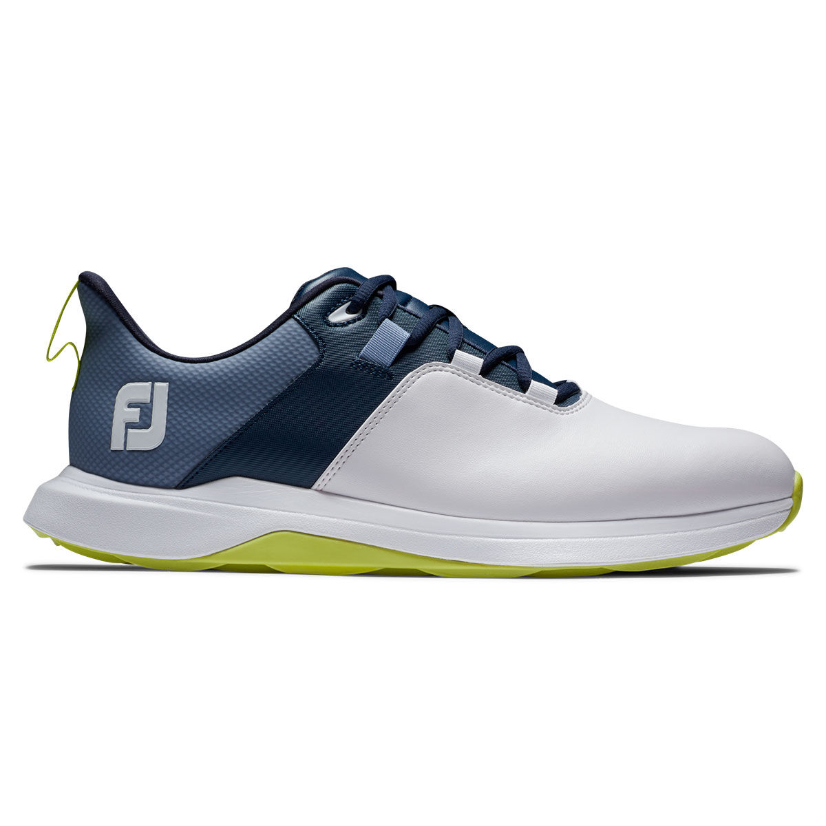 FootJoy Men's ProLite Waterproof Spikeless Golf Shoes, Mens, White/navy/lime, 8, Regular | American Golf von FootJoy