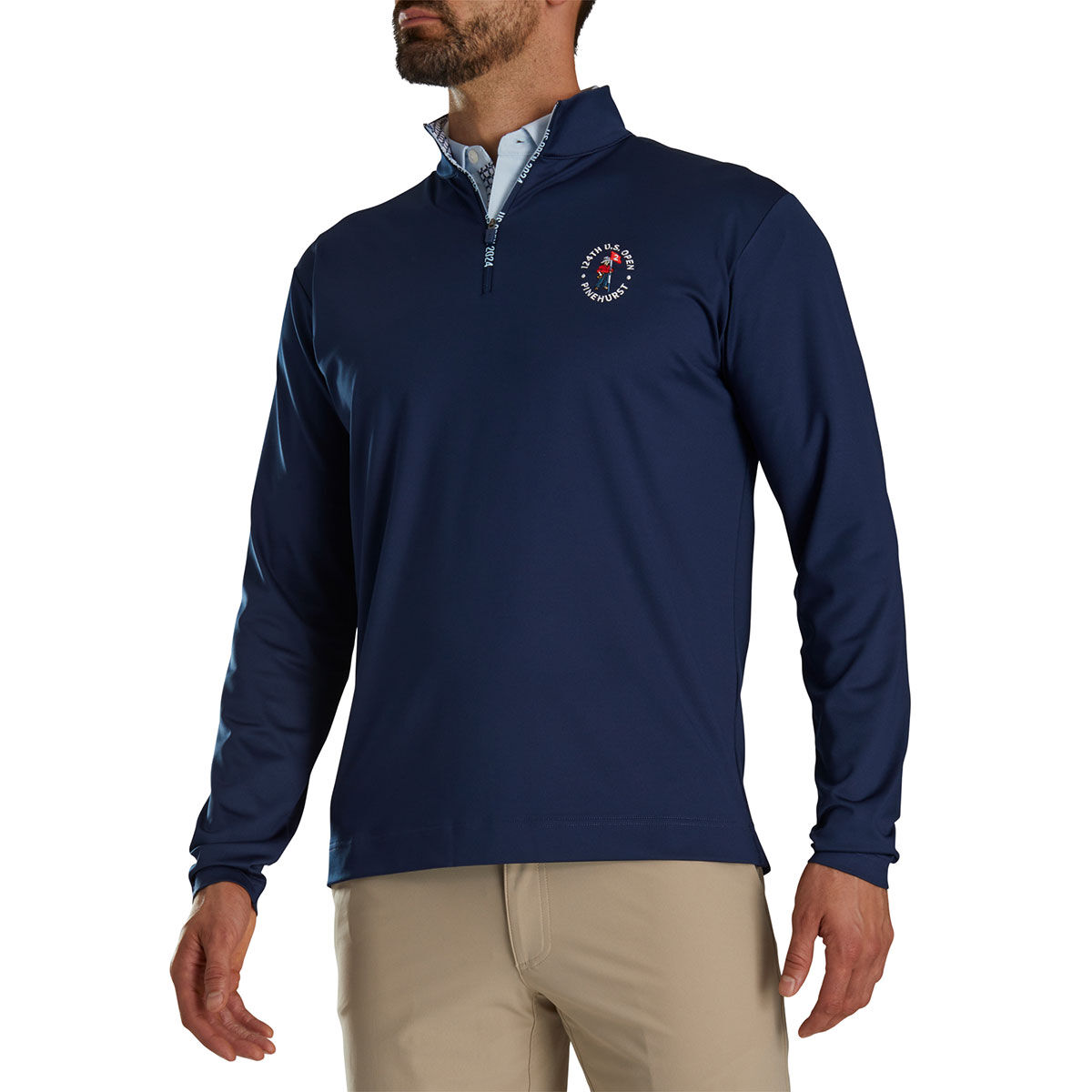 FootJoy Men's Solid US Open Golf Mid Layer, Mens, Navy, Medium | American Golf von FootJoy