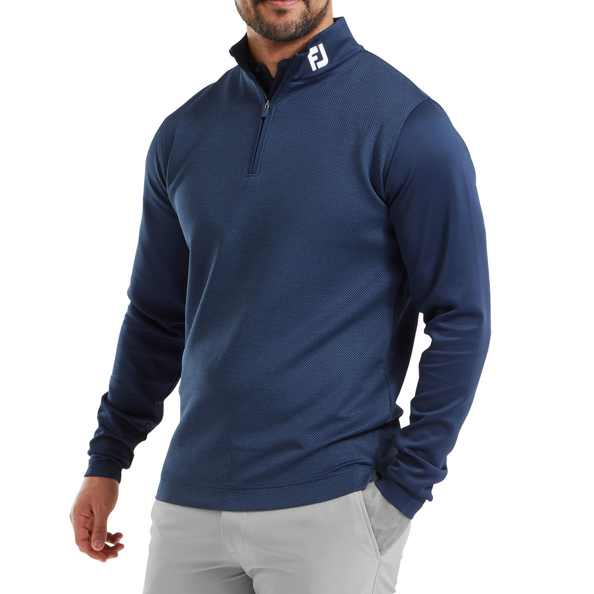 FootJoy Men's Spacer Knit Tonal Chill-Out Half Zip Golf Mid Layer, Mens, Navy blue, Small | American Golf von FootJoy