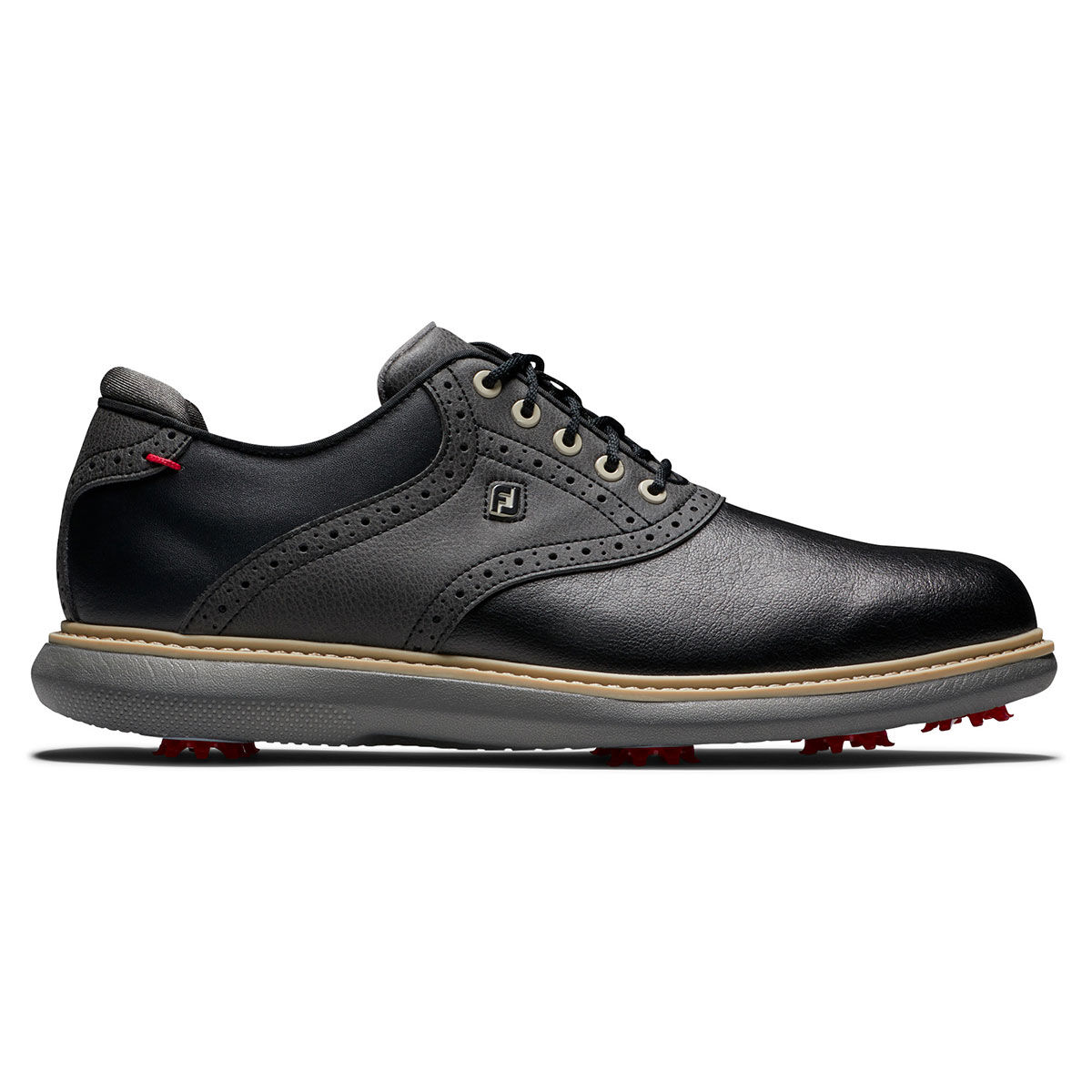 FootJoy Men's Traditions Waterproof Spiked Golf Shoes, Mens, Black, 7.5, Regular | American Golf von Footjoy