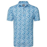 FootJoy Primrose Print Lisle Halbarm Polo hellblau von FootJoy