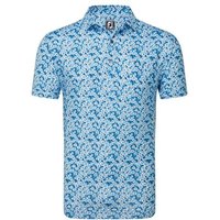 FootJoy Primrose Print Lisle Halbarm Polo hellblau FootJoy Primrose Print Lisle Halbarm Polo hellblau von FootJoy
