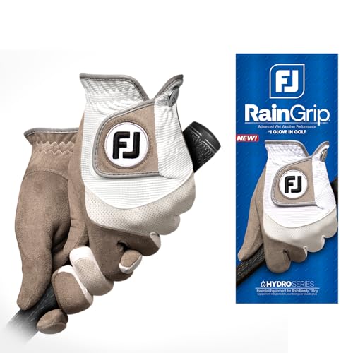 FootJoy RainGrip Golfhandschuh für Herren, Weiß/Grau, Größe M/L, 1 Paar FootJoy RainGrip Golfhandschuh für Herren, Weiß/Grau, Größe M/L, 1 Paar von FootJoy
