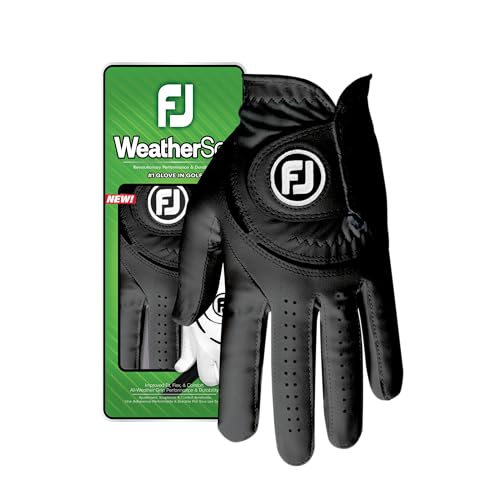 FootJoy WeatherSof Golfhandschuh für Herren, S, Schwarz/Schwarz von FootJoy