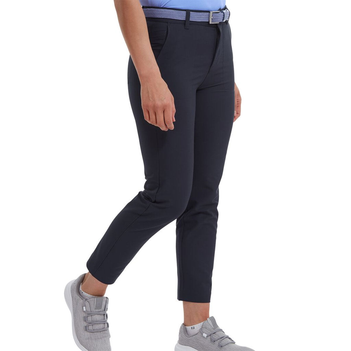 FootJoy Womens Stretch Crop Golf Trousers, Female, Navy blue, Large | American Golf von FootJoy