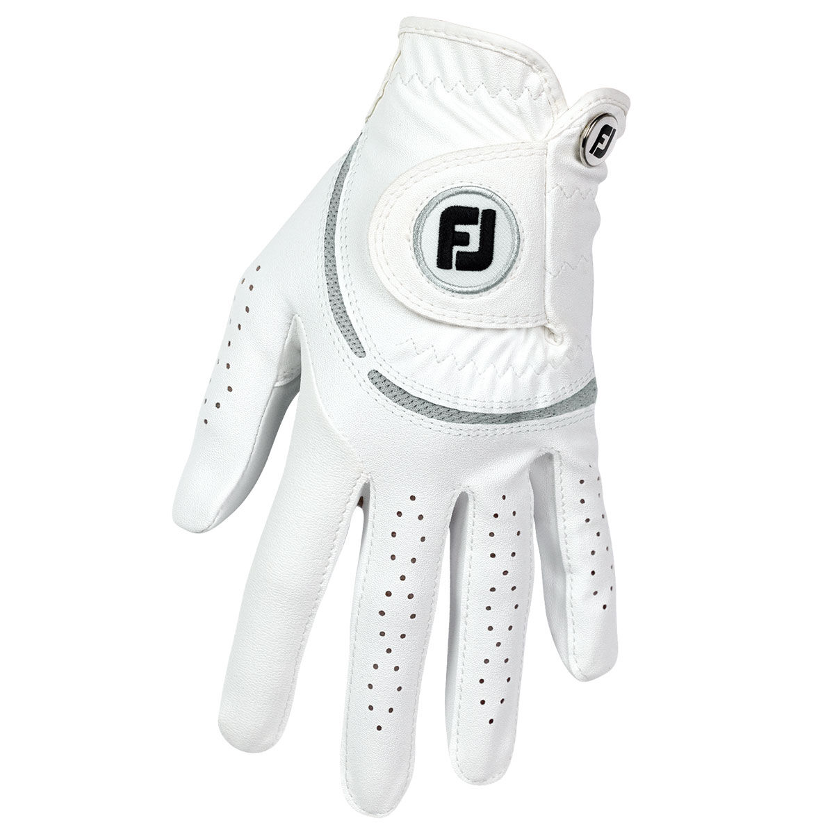 FootJoy Womens Weathersof Golf Glove, Female, Left hand, Large, White/grey | American Golf von Footjoy