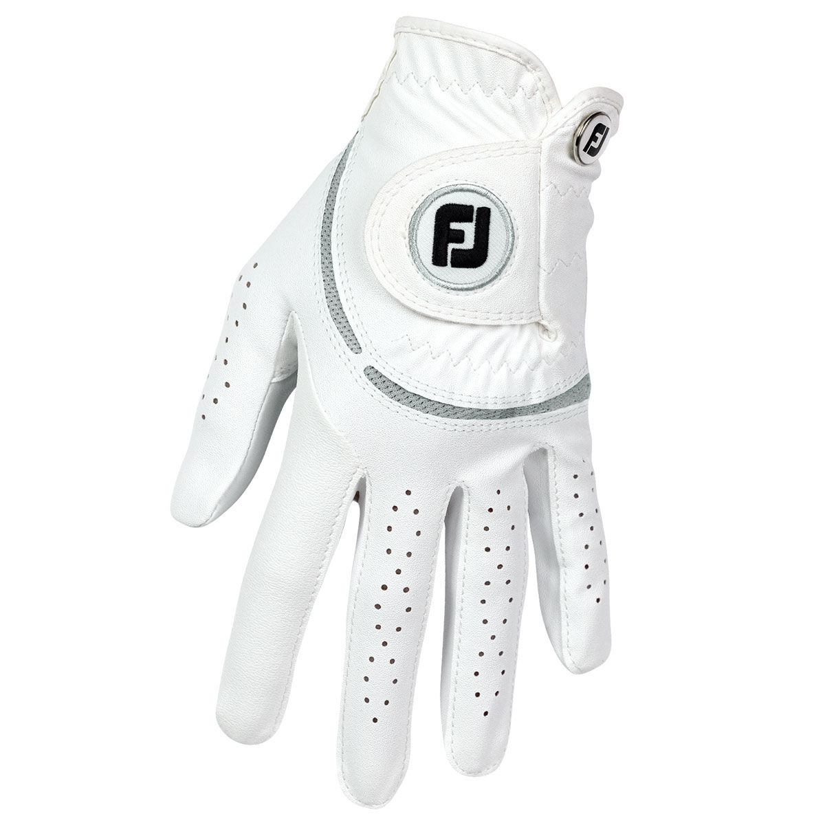 FootJoy Womens Weathersof Golf Glove, Female, Left hand, Small, White/grey | American Golf von FootJoy
