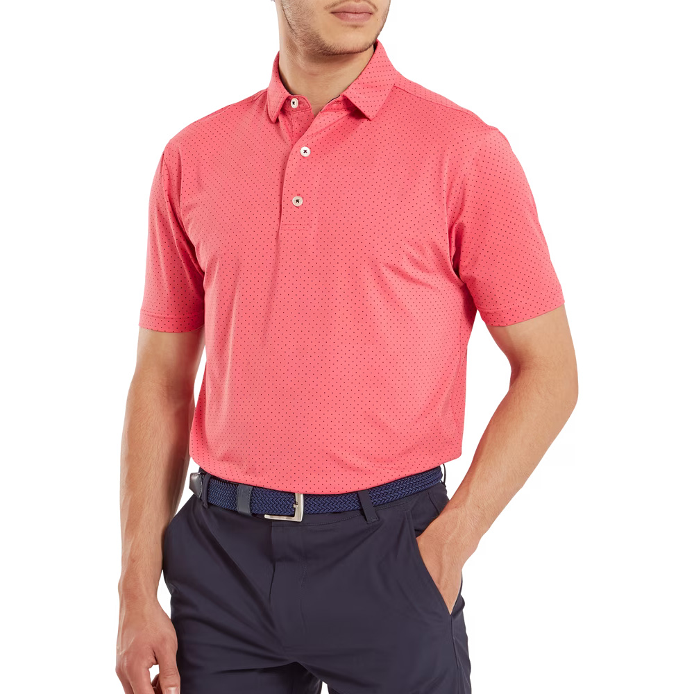 'Footjoy Golf Dot Lisle Herren Polo korallrot/navy' 'Footjoy Golf Dot Lisle Herren Polo korallrot/navy' von FootJoy
