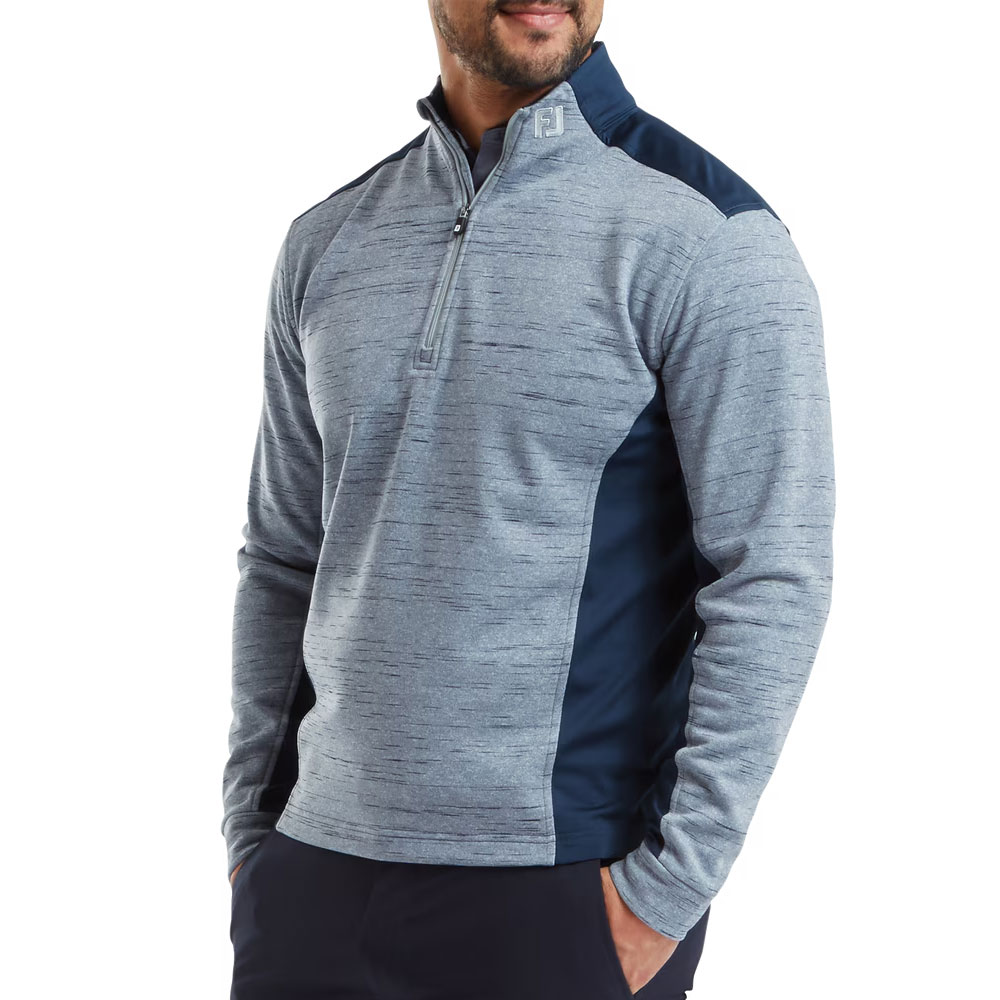 'Footjoy Golf SD Thermal 1/4 Zip Herren Pullover grau/navy' von FootJoy