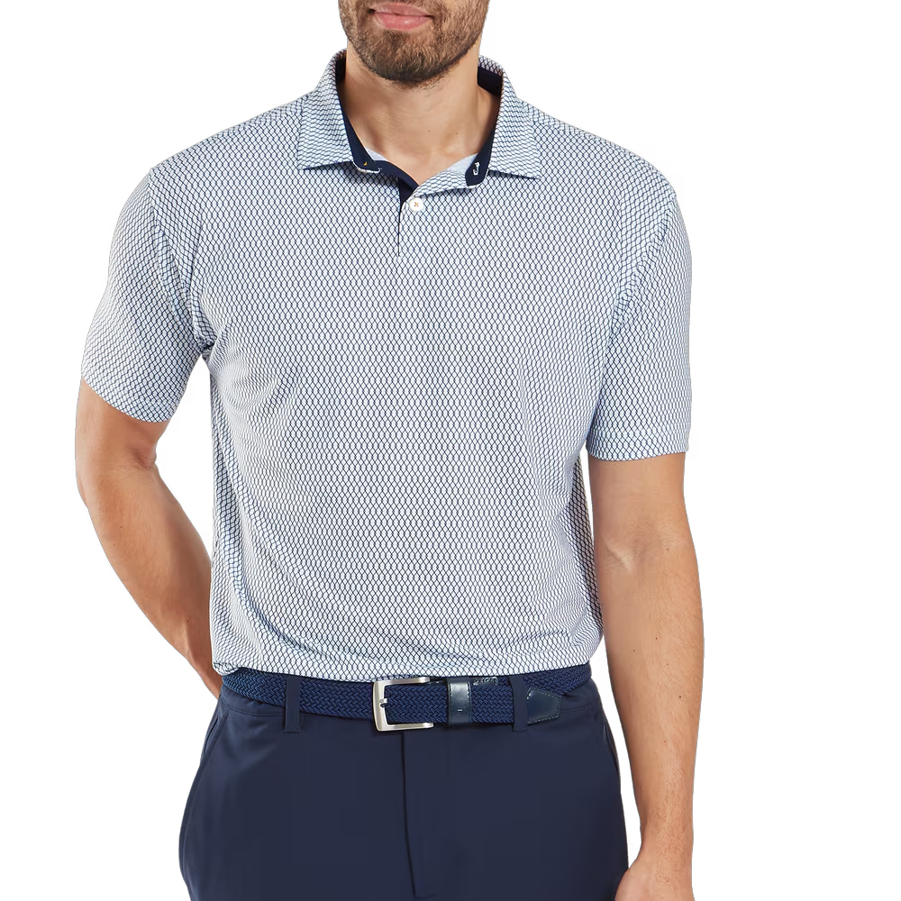 'Footjoy Irongate Lisle Herren Polo weiss/navy' 'Footjoy Irongate Lisle Herren Polo weiss/navy' von FootJoy