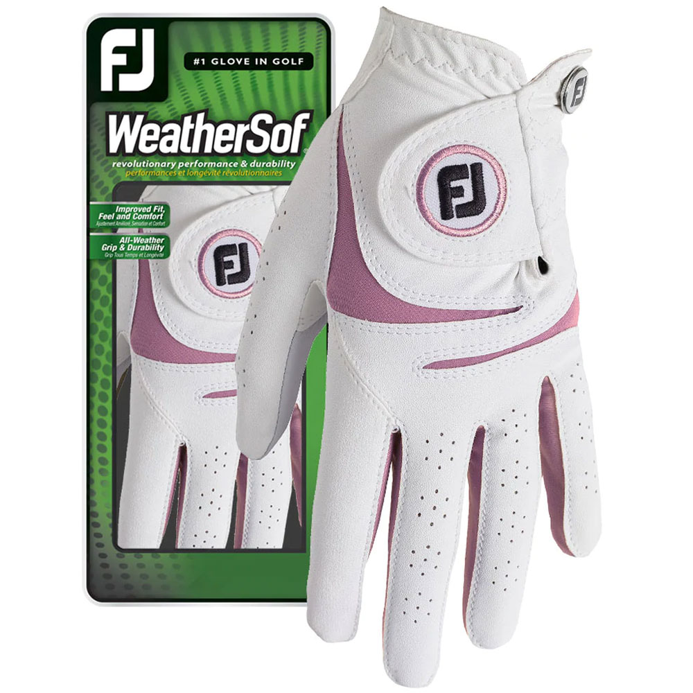 'Footjoy WeatherSof Damengolfhandschuh weiss/pink' 'Footjoy WeatherSof Damengolfhandschuh weiss/pink' von FootJoy