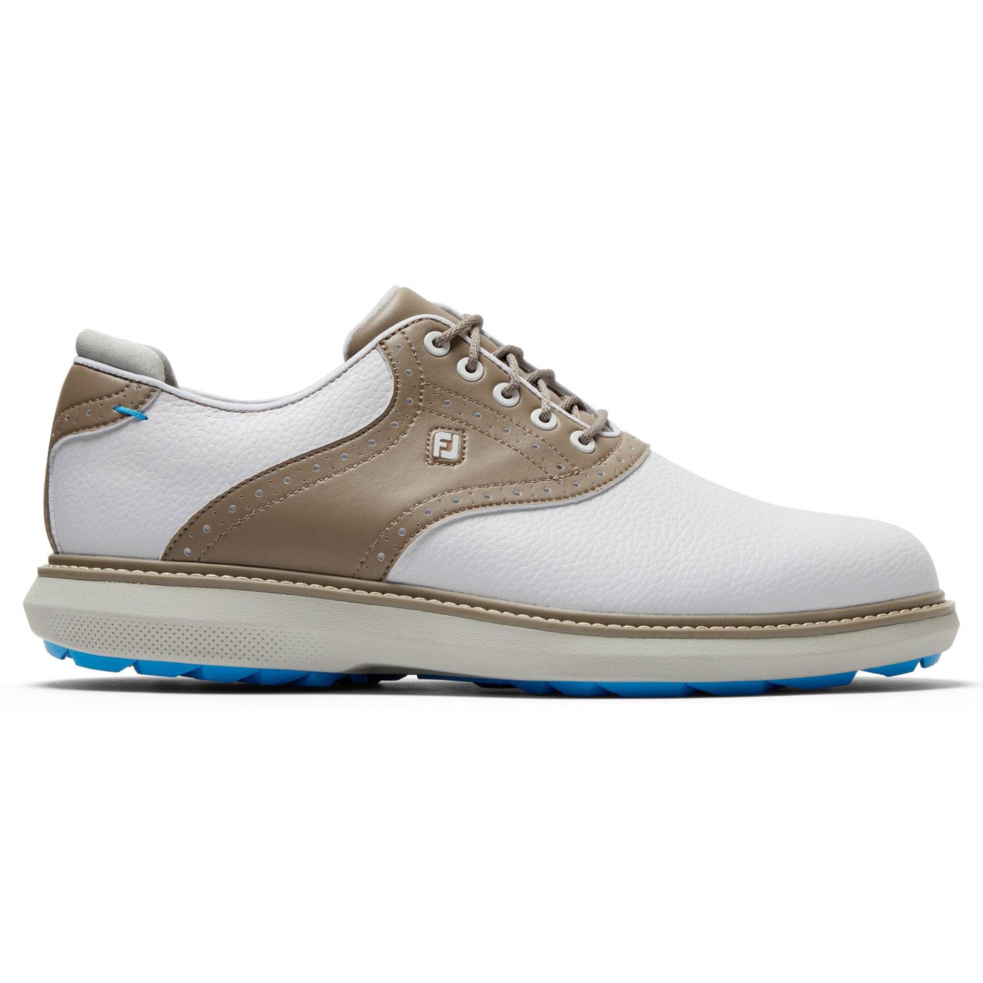 Herren Golfschuhe ohne Spikes Standardbreite - Footjoy Traditions weiss/khaki von FootJoy