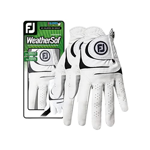 FootJoy WeatherSof Damen Golfhandschuhe, Weiß, L von FootJoy