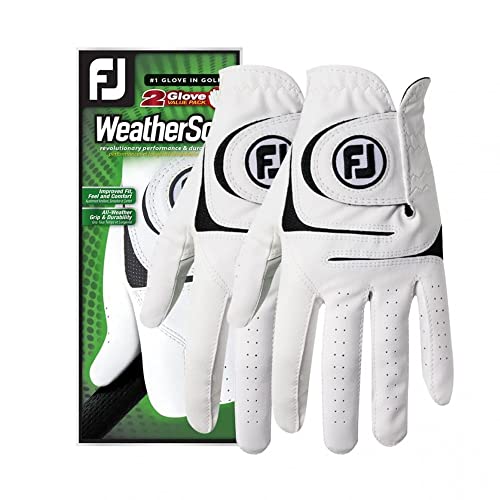 FootJoy WeatherSof Herren Golfhandschuhe 2er-Pack, XL, Weiß von FootJoy