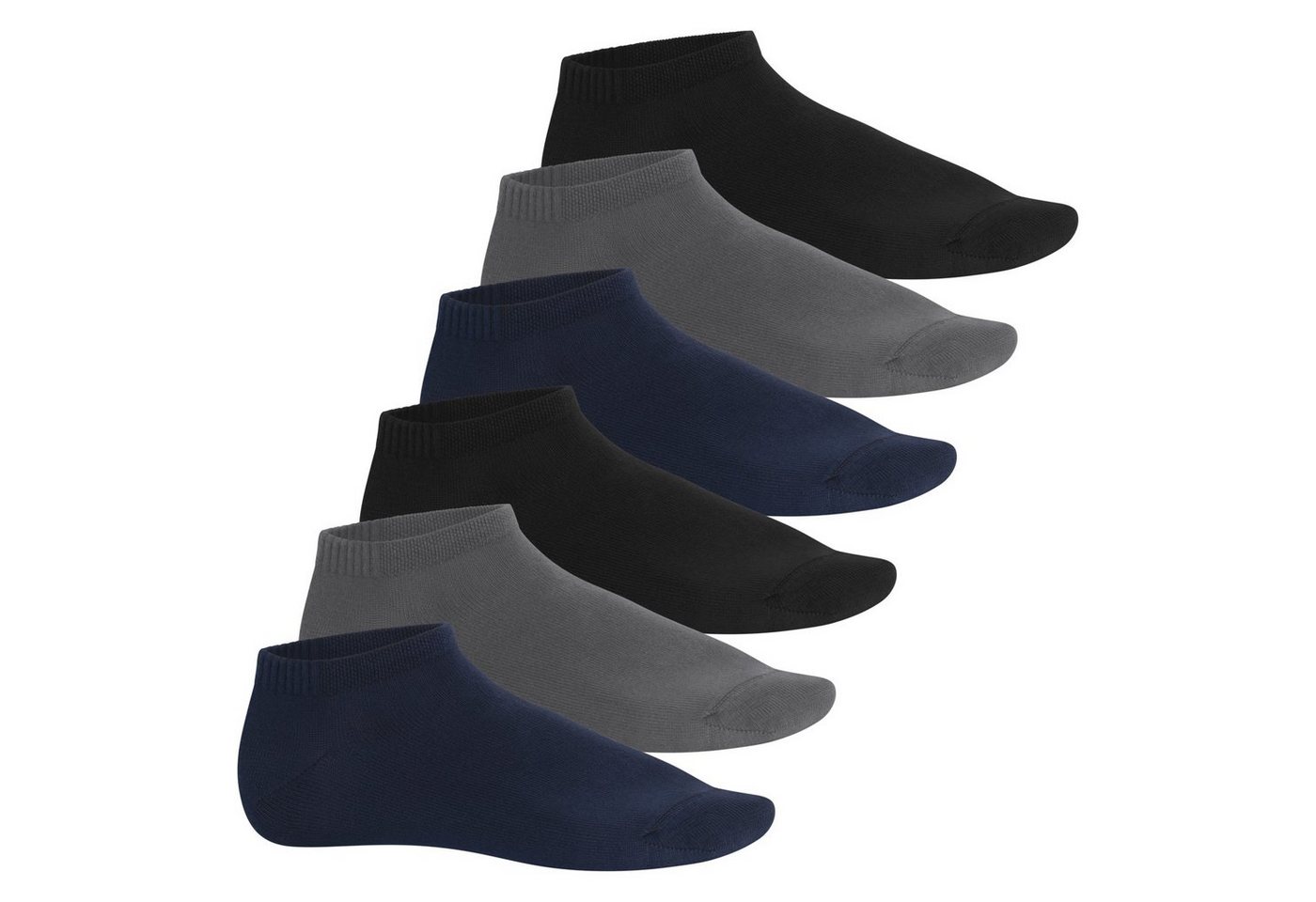 Footstar Füßlinge Herren Bambus Sneaker Socken (6 Paar) nachhaltige Viskose von Footstar