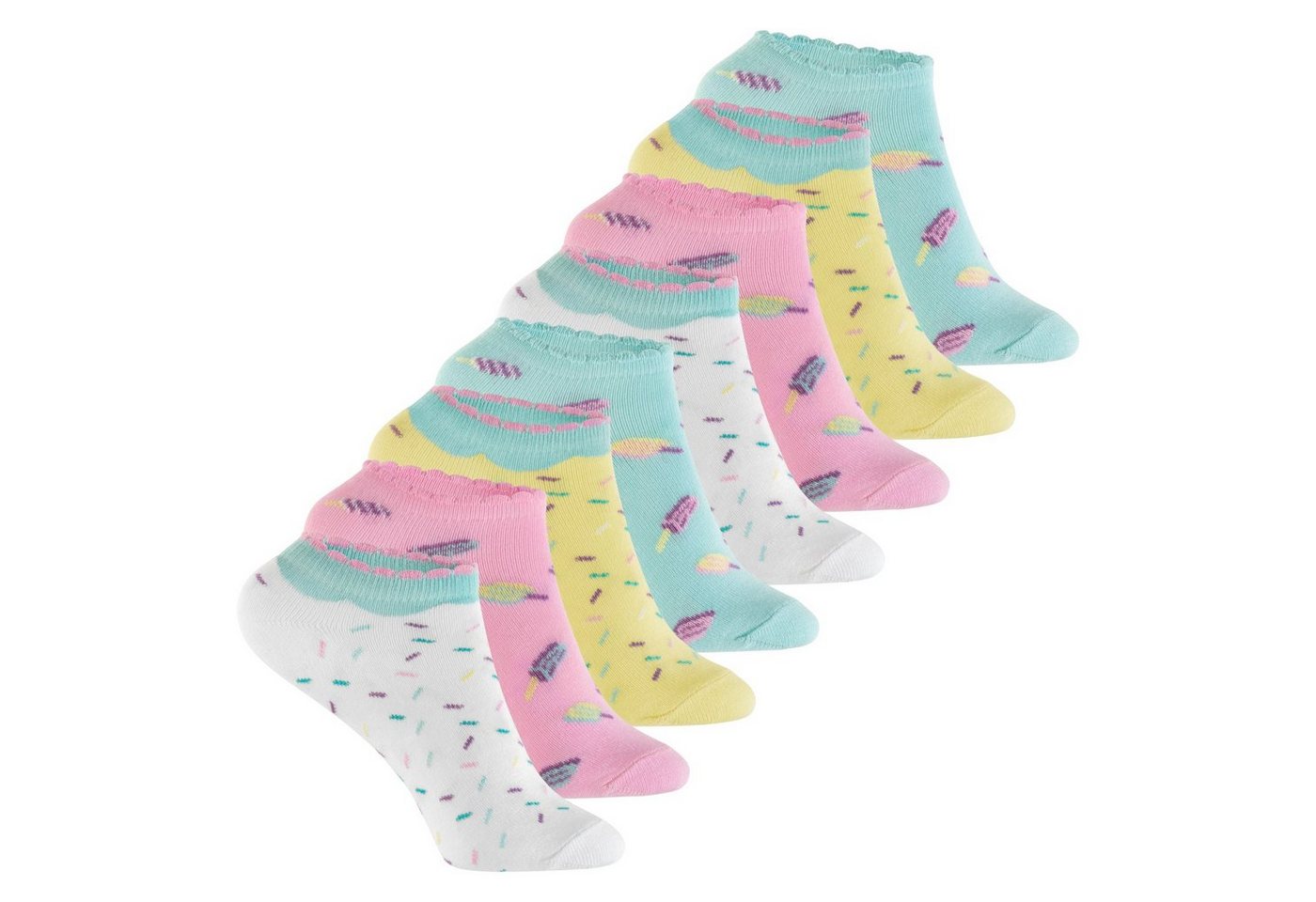 Footstar Kurzsocken Kinder Sneaker Socken (8 Paar) für Mädchen & Jungen, bunt von Footstar