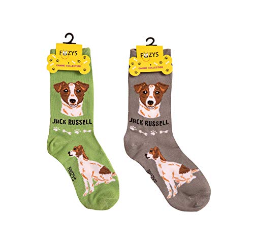 Foozys Unisex Crew Socken | Hunde-/Hundesammlung | Jack Russell von Foozys