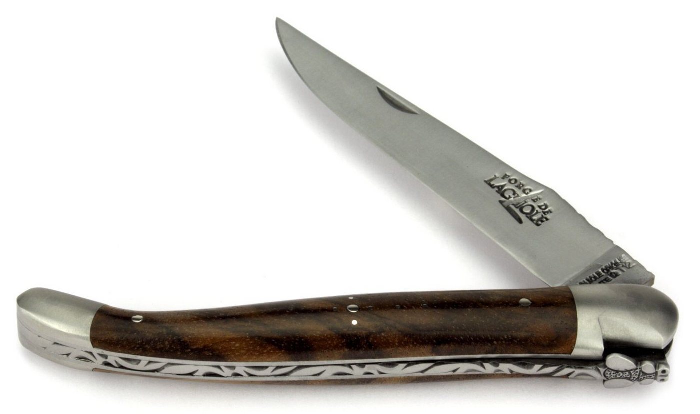 Forge de Laguiole Taschenmesser 1212 F IN NO SAT, "Collection" - Griff 12cm Nussbaum - Verzierte Feder - Stahl satiniert Forge de Laguiole Taschenmesser 1212 F IN NO SAT, "Collection" - Griff 12cm Nussbaum - Verzierte Feder - Stahl satiniert von Forge de Laguiole