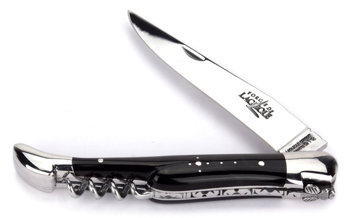 Forge de Laguiole Taschenmesser 22121 F IN BN BRI, "Collection" - Griff 12cm Hornspitze - Korkenzieher - Stahl glänzend Forge de Laguiole Taschenmesser 22121 F IN BN BRI, "Collection" - Griff 12cm Hornspitze - Korkenzieher - Stahl glänzend von Forge de Laguiole