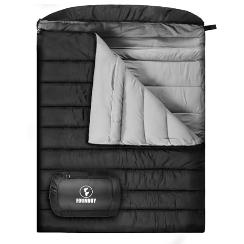 FORINBUY Winter-Doppelschlafsack für Erwachsene, Queen Size Schlafsack für 2 Personen, wasserdicht, warm und komfortabel für Paare oder Familien, ideal für Outdoor-Camping und Wohnmobil-Reisen FORINBUY Winter-Doppelschlafsack für Erwachsene, Queen Size Schlafsack für 2 Personen, wasserdicht, warm und komfortabel für Paare oder Familien, ideal für Outdoor-Camping und Wohnmobil-Reisen von Forinbuy