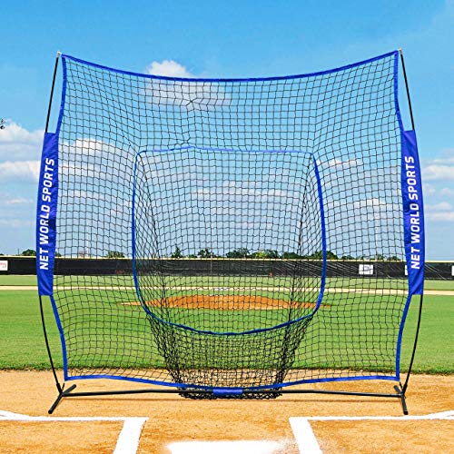 Baseball Schlagtrainingsnetz – 2,1m x 2,1m Baseball und Softball Schlagnetz - Socknetz mit Stiften und eine Tragetasche (Pop-Up Schlagnetz) von Fortress