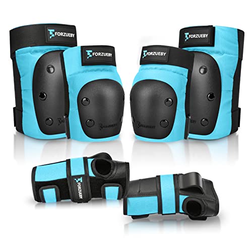 Forzueby Knieschoner, Ellbogenschützer und Handgelenkschützer für Erwachsene&Kinder Protektoren Set, 6 in 1 Schutzausrüstung zum Inliner Skaten, Skateboarden, Scooter Fahren, BMX usw. Forzueby Knieschoner, Ellbogenschützer und Handgelenkschützer für Erwachsene&Kinder Protektoren Set, 6 in 1 Schutzausrüstung zum Inliner Skaten, Skateboarden, Scooter Fahren, BMX usw. von Forzueby