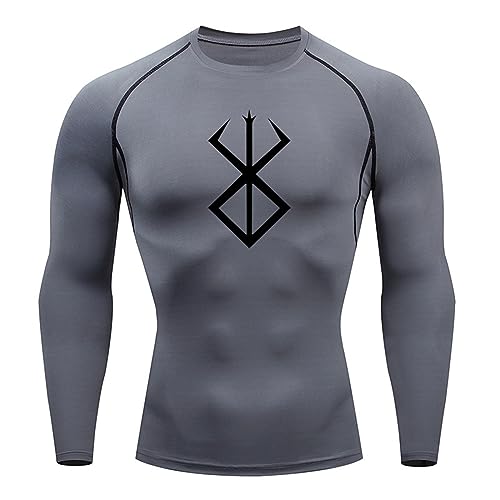 Fosike Berserk Manga Bedrucktes Basketball-Tights Für Herren, Schnell Trocknende Fitness-Bekleidung Mit Langen Ärmeln Lauftraining Kleidung, T-Shirt Mit Hohem Stretchanteil-Black||S Fosike Berserk Manga Bedrucktes Basketball-Tights Für Herren, Schnell Trocknende Fitness-Bekleidung Mit Langen Ärmeln Lauftraining Kleidung, T-Shirt Mit Hohem Stretchanteil-Black||S von Fosike