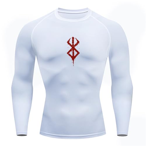 Fosike Berserk Manga Bedrucktes Basketball-Tights Für Herren, Schnell Trocknende Fitness-Bekleidung Mit Langen Ärmeln Lauftraining Kleidung, T-Shirt Mit Hohem Stretchanteil-White||3XL Fosike Berserk Manga Bedrucktes Basketball-Tights Für Herren, Schnell Trocknende Fitness-Bekleidung Mit Langen Ärmeln Lauftraining Kleidung, T-Shirt Mit Hohem Stretchanteil-White||3XL von Fosike