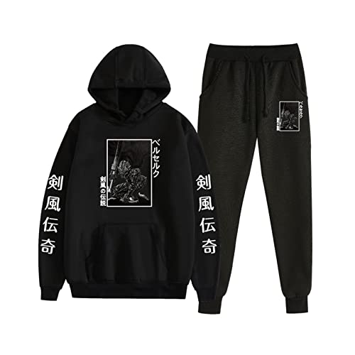 Fosike Herren Hoodie Sweatshirt Sets, Berserk Manga Jogginganzug Hausanzug Sportanzug Sport Jogginghose & Kapuzensweatshirt Für Männer Fosike Herren Hoodie Sweatshirt Sets, Berserk Manga Jogginganzug Hausanzug Sportanzug Sport Jogginghose & Kapuzensweatshirt Für Männer von Fosike
