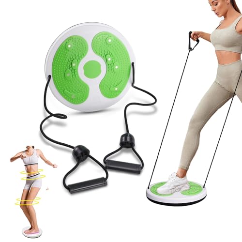 Fosoloni Twist Waist Disc with Traction Rope,Waist Twisting Board,Magnetic Oszilating Foot Massage Board for Slimming Aerobic Exercise and Toning Workout von Fosoloni