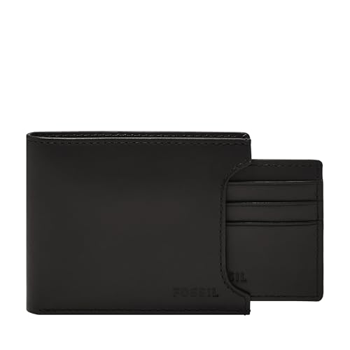 Fossil Herren Leder Bifold Sliding 2-in-1 mit abnehmbarem Kartenetui, Derrick Black Fossil Herren Leder Bifold Sliding 2-in-1 mit abnehmbarem Kartenetui, Derrick Black von Fossil