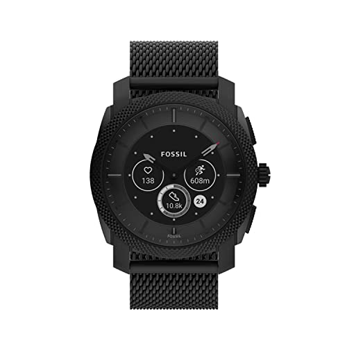 Fossil Hybrid Smartwatch Machine Gen 6 für Herren, mit Herzfrequenz-, Aktivitäts- und Schlaftracking mit detaillierten Wellness-Statistiken. FTW7062, Schwarz von Fossil