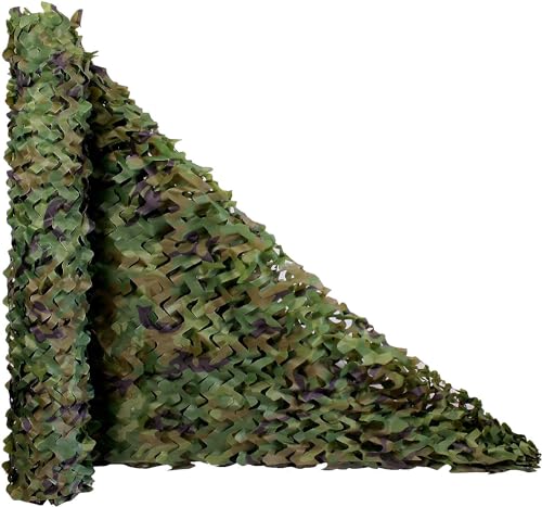 Fousam Tarnnetz Camouflage Netz, für Jagd, Sonnenschutz, Militär, Armee, Geburtstagsfeier, Autodeckung, Gartenzaun, 2x6M von Fousam