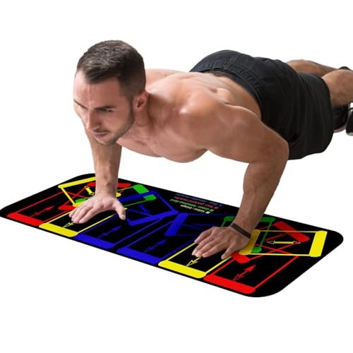 Foway Liegestütz-Trainingsmatte, Liegestütz-Trainingsmatte,-Fitness-Pad | Multifunktions-Trainingsgerät, up-Matte für -Fitnessgeräte, Bodybuilding, Fitness, Sport von Foway